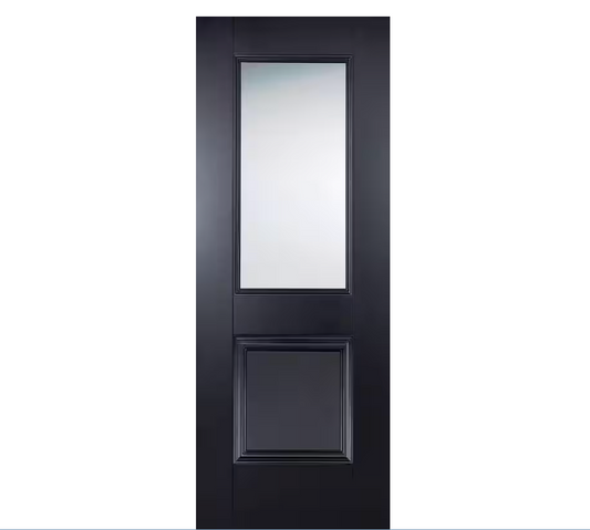 Arnhem Black 1l/1p - Clear Glass Door